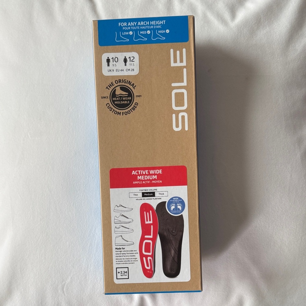 SOLE Active Wide Medium Volume Insoles
Unisex